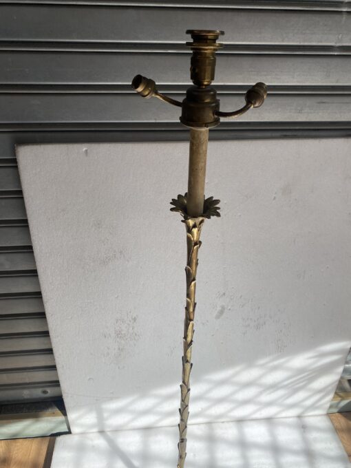 1970′ Lampadaire En Bronze Maison Charles Decor Palmier H 166 Base Ronde – Image 10