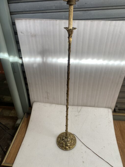 1970′ Lampadaire En Bronze Maison Charles Decor Palmier H 166 Base Ronde – Image 9