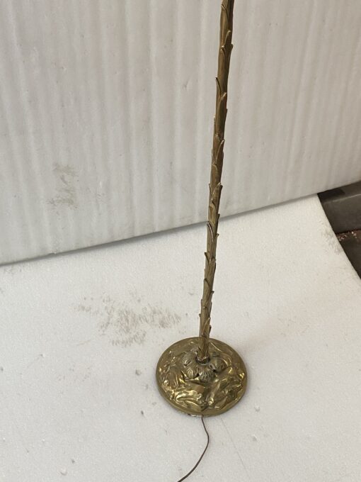 1970′ Lampadaire En Bronze Maison Charles Decor Palmier H 166 Base Ronde – Image 8