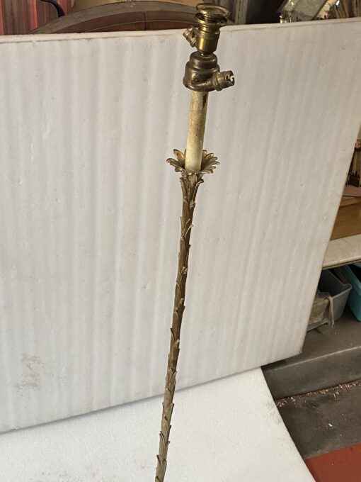1970′ Lampadaire En Bronze Maison Charles Decor Palmier H 166 Base Ronde – Image 7