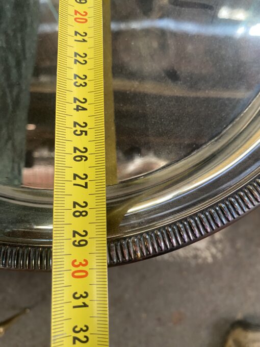 1970′ Pair of Silver Metal Pedestal Tables ø 30 cm H 47 cm - Image 4