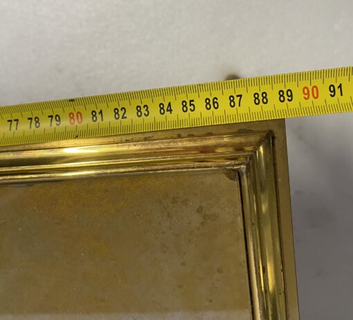 1970′ Table Basse en Bronze Modèle Palmier, Maison Charles , Entretoise Double Arc De Cercle 89 x 49 x H 38 cm – Image 3