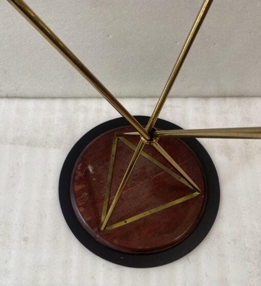 1950′ Guéridon En Laiton Style Jacques Adnet Diamètre 42 cm H 55 cm – Image 7