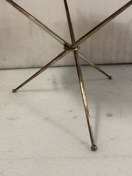 1950′ Tripod Pedestal Table Silver Bronze Maison Jansen or Bagués ø 57 cm H 41 cm - Image 20