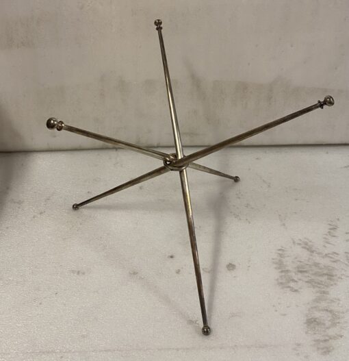 1950′ Tripod Pedestal Table Silver Bronze Maison Jansen or Bagués ø 57 cm H 41 cm - Image 13