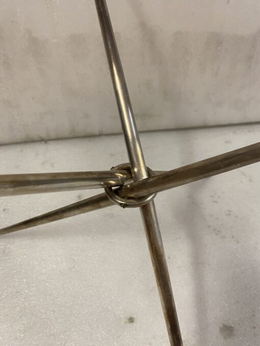 1950′ Tripod Pedestal Table Silver Bronze Maison Jansen or Bagués ø 57 cm H 41 cm - Image 12