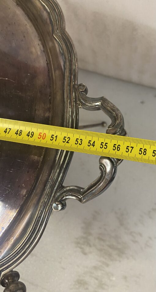 1950′ Tripod Pedestal Table Silver Bronze Maison Jansen or Bagués ø 57 cm H 41 cm - Image 7