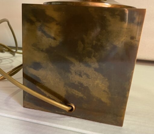 1950/70 Paire de Lampes en Bronze Décor Fleur De Lotus Signée Charles – Image 21