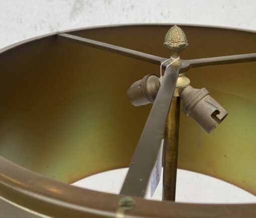 1950/70 Lampe à l’Ananas en Bronze Argenté, Abat-jour en Laiton Bicolore Non Signée – Image 18