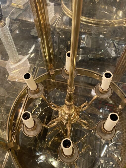 1950’Lantern In Gilt Bronze Directoire Style H 120 cm Ø 57 cm - Image 17