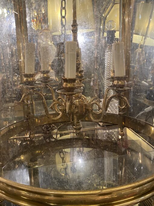 1950’Lantern In Gilt Bronze Directoire Style H 120 cm Ø 57 cm - Image 15
