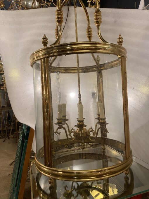 1950’Lantern In Gilt Bronze Directoire Style H 120 cm Ø 57 cm - Image 9