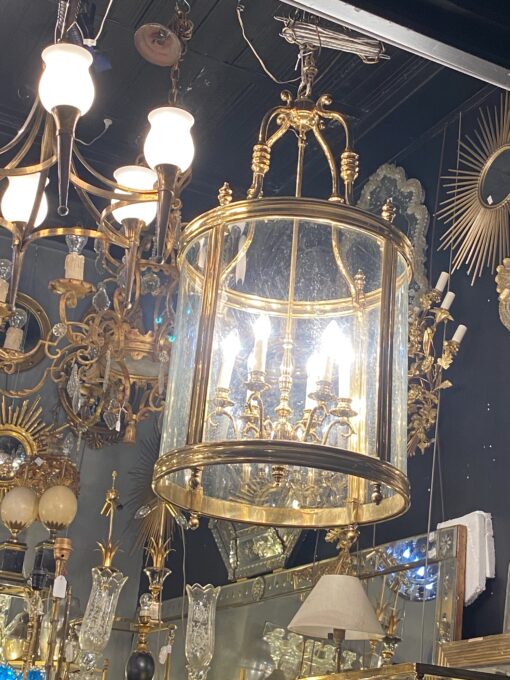 1950’Lantern In Gilt Bronze Directoire Style H 120 cm Ø 57 cm - Image 6