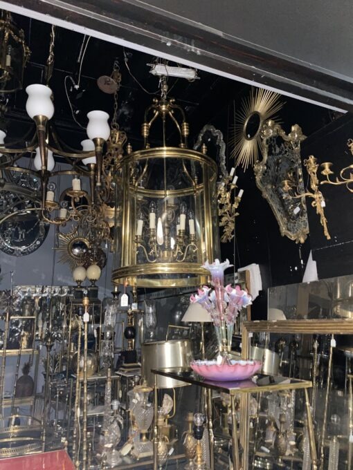 1950’Lantern In Gilt Bronze Directoire Style H 120 cm Ø 57 cm - Image 3