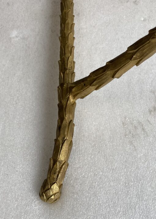 1970′ Bronze Coffee Table Palm Tree Model, Maison Charles Signed, Double Arc Spacer 52 x 26 x H 17 INCHES - Image 12