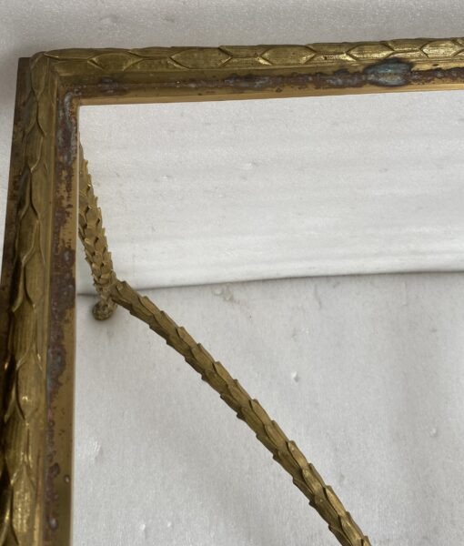 1970′ Bronze Coffee Table Palm Tree Model, Maison Charles Signed, Double Arc Spacer 52 x 26 x H 17 INCHES - Image 9