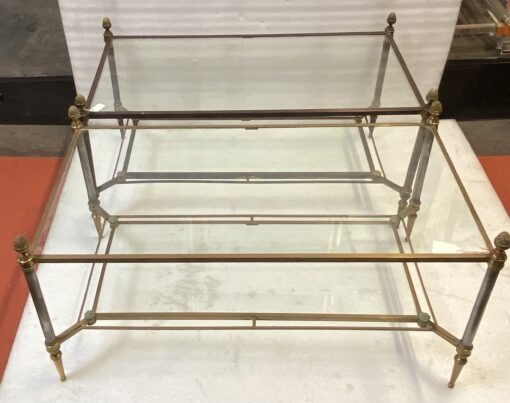 1950/70′ Paire de Tables Basses Maison Jansen Vitrées 93 X 48 X H 49 cm Pdp
