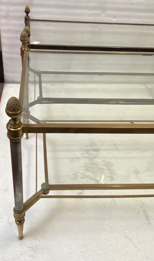 1950/70′ Paire de Tables Basses Maison Jansen Vitrées 93 X 48 X H 49 cm Pdp – Image 7