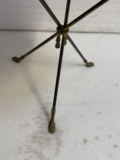1950′ Guéridon En Bronze Style Néoclassique Diamètre 46,5 cm H 60 cm – Image 10