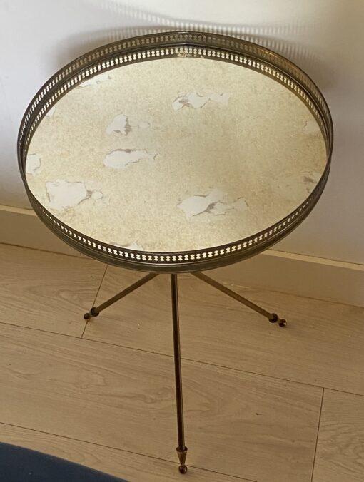 1950′ Guéridon En Bronze Style Néoclassique Diamètre 40 cm H 57,5 cm – Image 13