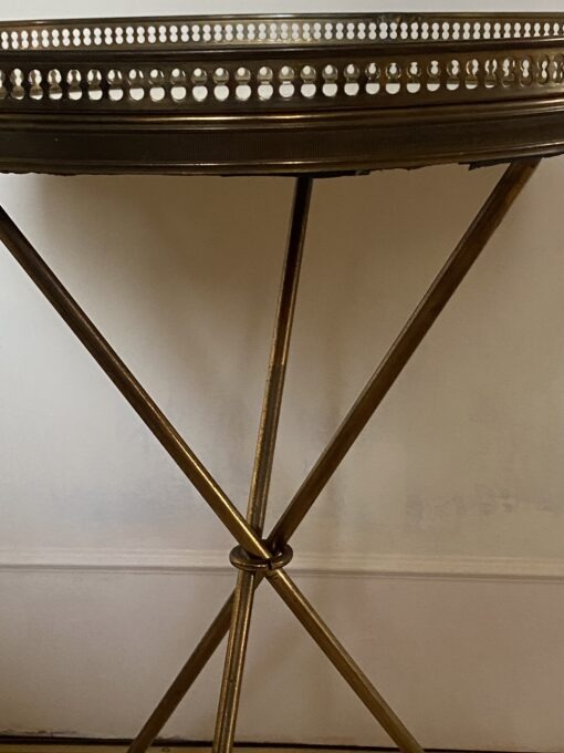 1950′ Guéridon En Bronze Style Néoclassique Diamètre 40 cm H 57,5 cm – Image 8