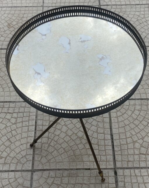 1950′ Guéridon En Bronze Style Néoclassique Diamètre 40 cm H 57,5 cm – Image 2