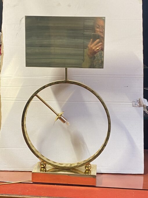 1980' Paire De Lampes Design En Laiton Et Opaline H 88 cm Ø 48 cm – Image 32
