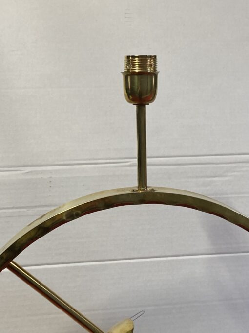 1980' Paire De Lampes Design En Laiton Et Opaline H 88 cm Ø 48 cm – Image 30