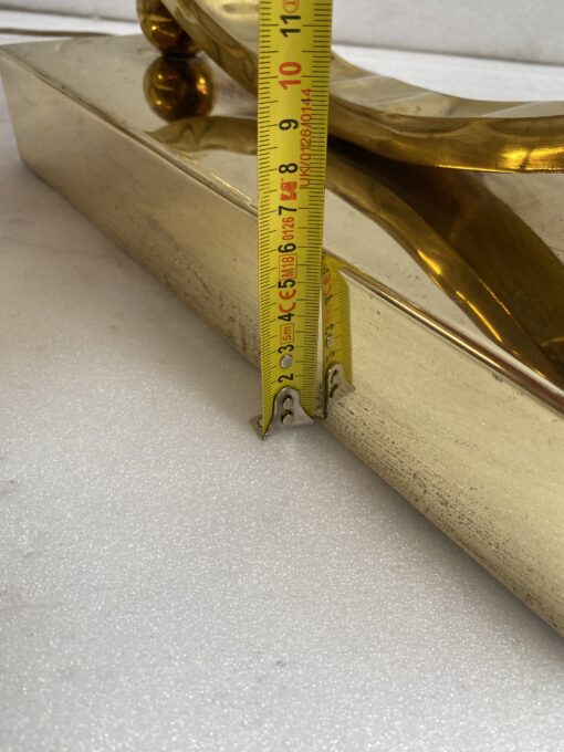 1980' Paire De Lampes Design En Laiton Et Opaline H 88 cm Ø 48 cm – Image 2