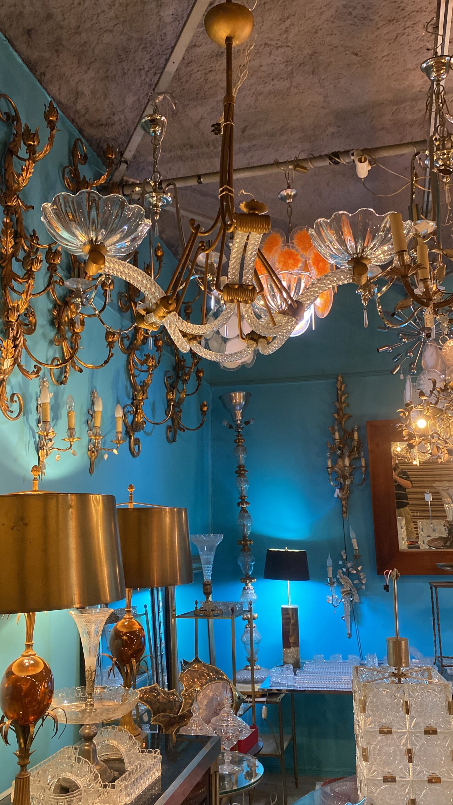 1940' Barovier Chandelier 5 Arms of Light Ø 82 cm x H 110 cm - Image 2