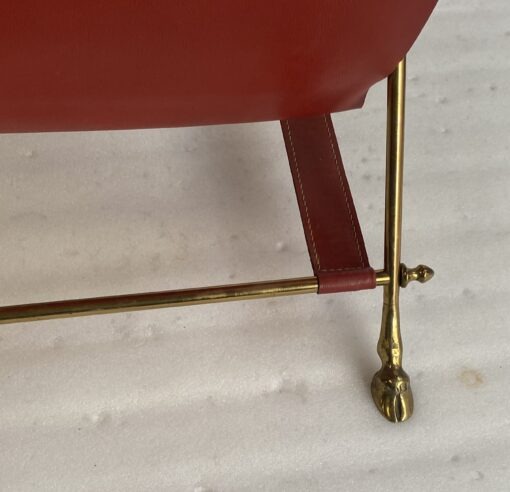 1970' Maison Jansen Porte Revue Cuir Et Bronze Doré – Image 20