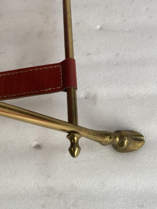 1970' Maison Jansen Porte Revue Cuir Et Bronze Doré – Image 17