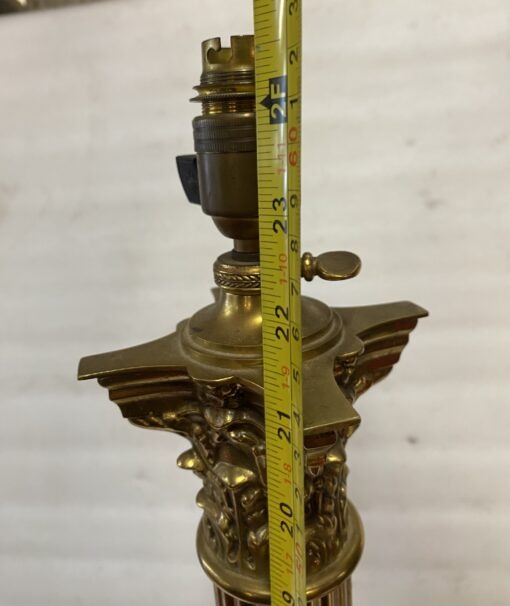 1900′ Paire De Lampes  Bronze Style Renaissance Avec Chapiteaux Corinthiens – Image 4