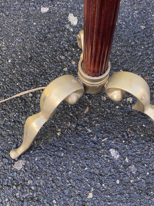 1970′ Lampadaire Neoclassique En Bronze Et Bakélite Maison Jansen  H 170 cm – Image 6