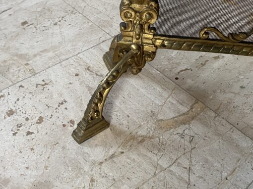 1880′ Pare Etincelles N 3 En Bronze Doré A La Salamandre – Image 15