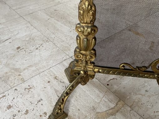 1880′ Pare Etincelles N 3 En Bronze Doré A La Salamandre – Image 14