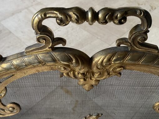 1880′ Pare Etincelles N 3 En Bronze Doré A La Salamandre – Image 12