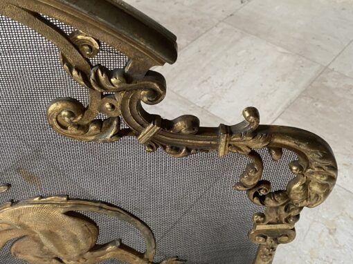 1880′ Pare Etincelles N 3 En Bronze Doré A La Salamandre – Image 11