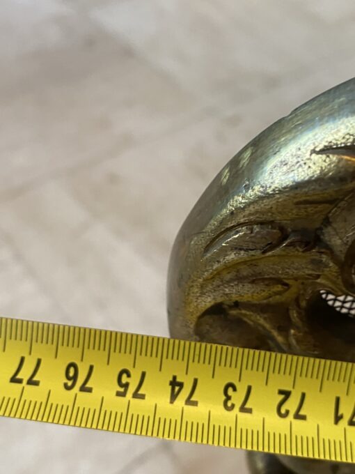 1880′ Pare Etincelles N 3 En Bronze Doré A La Salamandre – Image 2