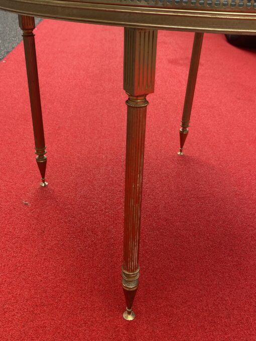 1970′ Table Basse Bronze Avec Galerie Maison Jansen Ø 65 H 46 cm – Image 8