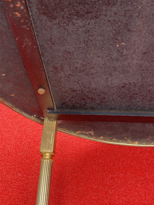 1970′ Table Basse Bronze Avec Galerie Maison Jansen Ø 65 H 46 cm – Image 4