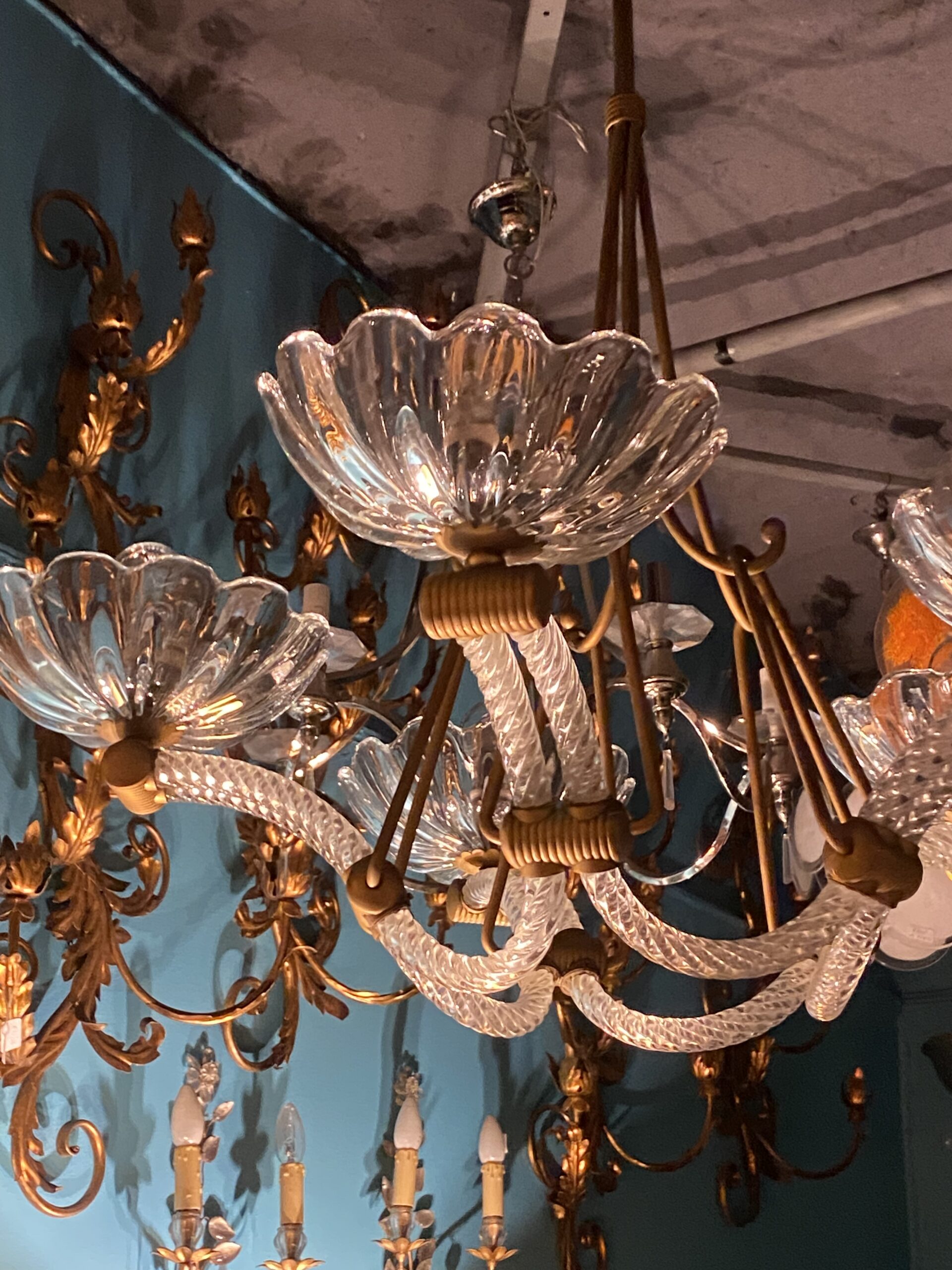 1940' Barovier Chandelier 5 Arms of Light Ø 82 cm x H 110 cm - Image 13