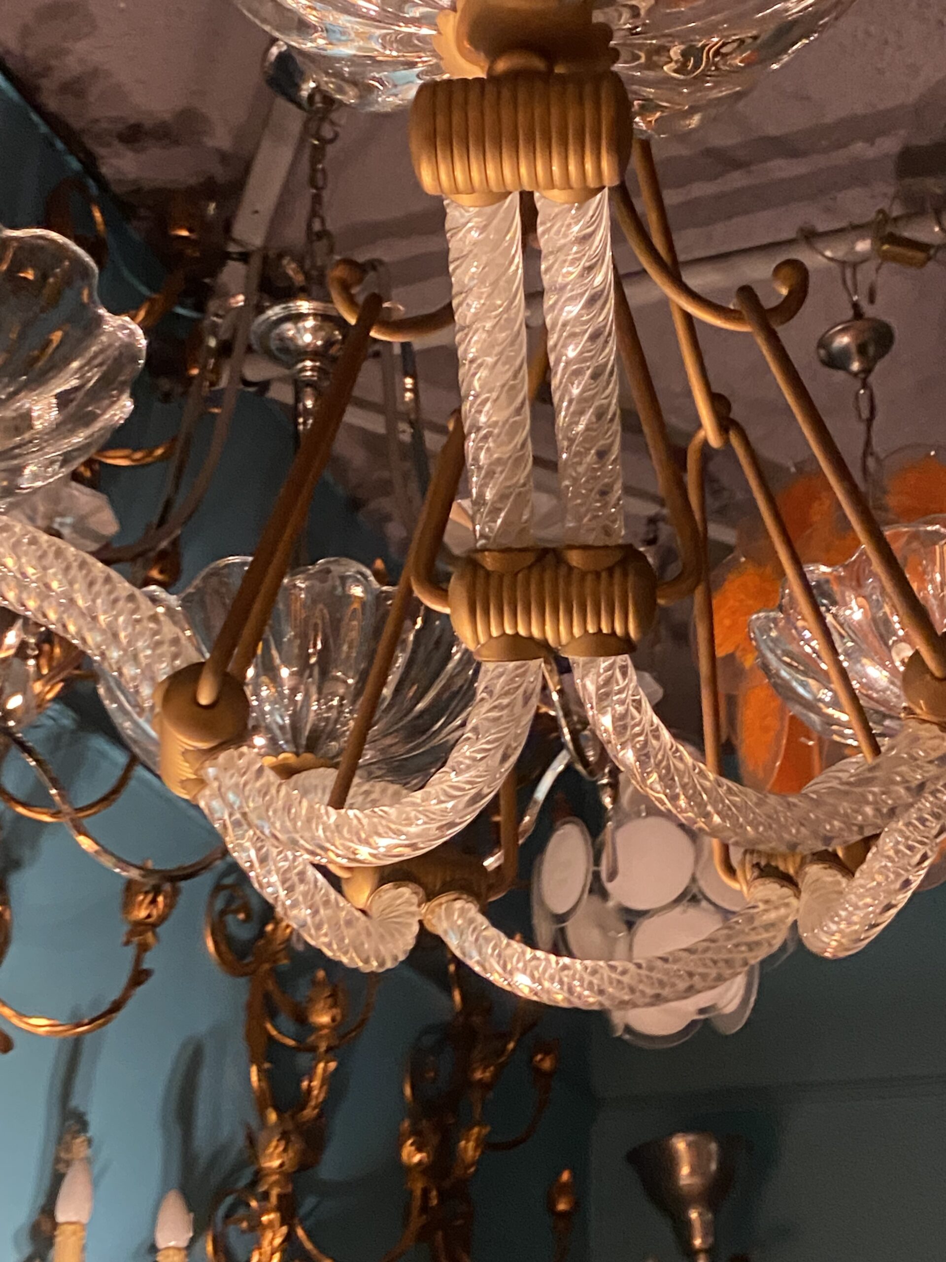 1940' Barovier Chandelier 5 Arms of Light Ø 82 cm x H 110 cm - Image 12
