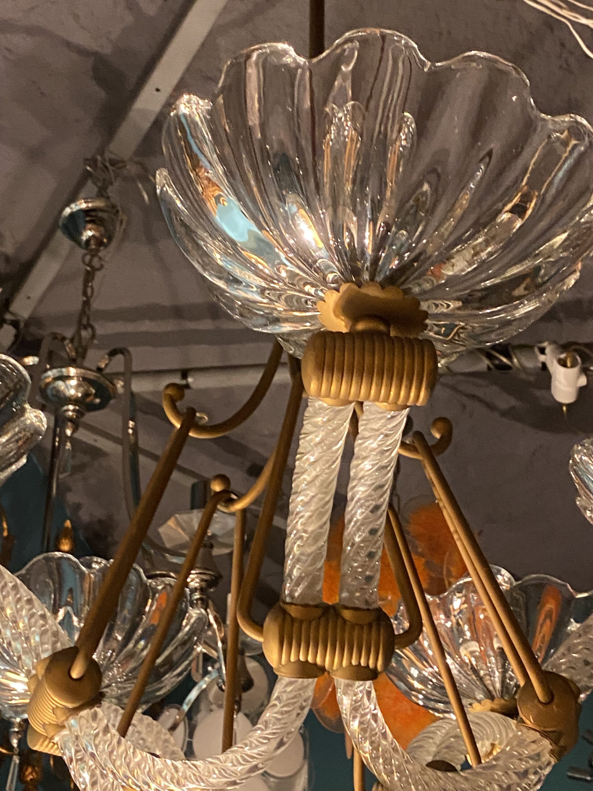1940' Barovier Chandelier 5 Arms of Light Ø 82 cm x H 110 cm - Image 11