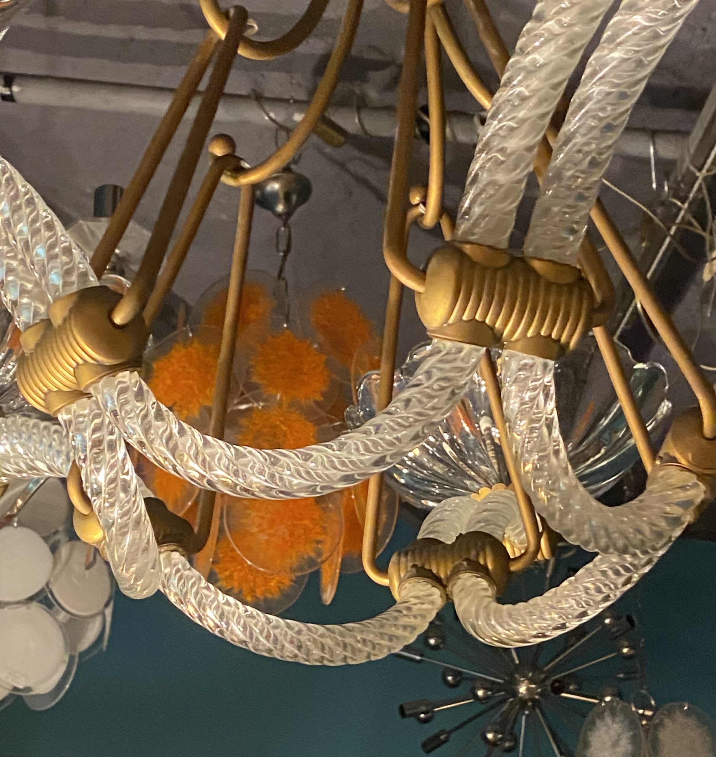 1940' Barovier Chandelier 5 Arms of Light Ø 82 cm x H 110 cm - Image 9