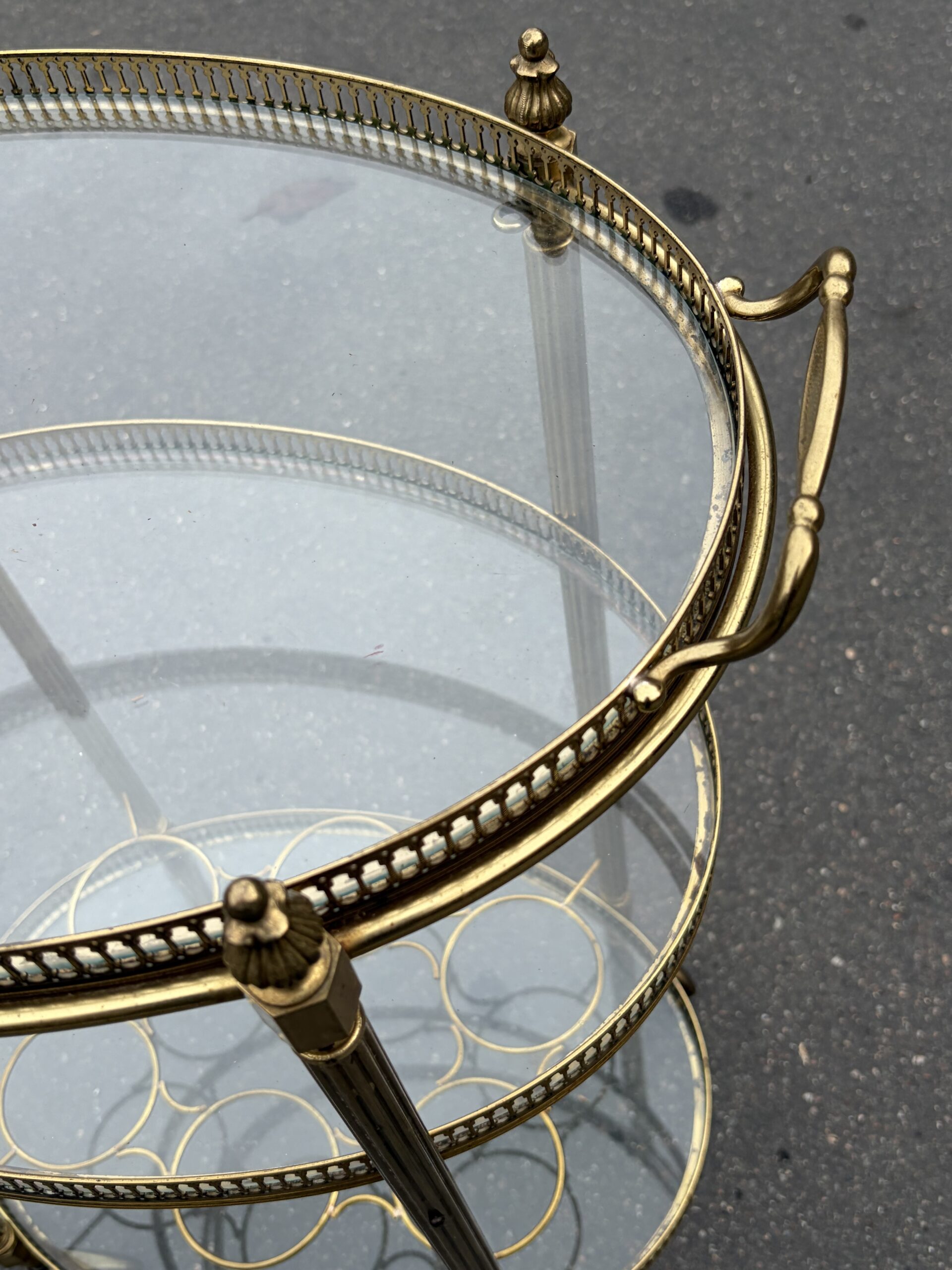 1970′ Oval Bronze Serving Tray with 3 Trays Maison Baguès - Image 10