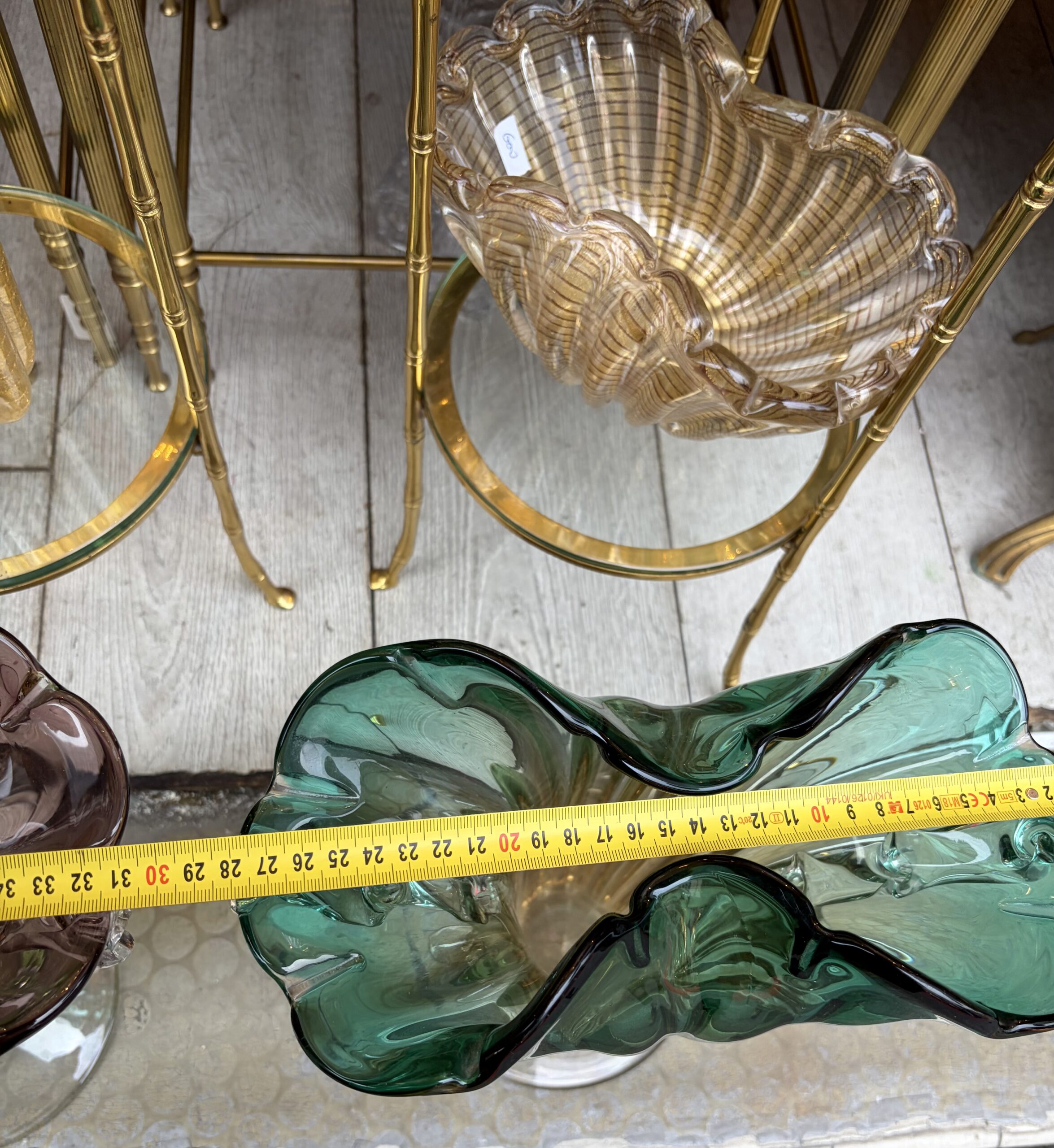 1970′ Paire de Vases Ou Similaires Cristal Murano Non Signé H 33 cm – Image 5