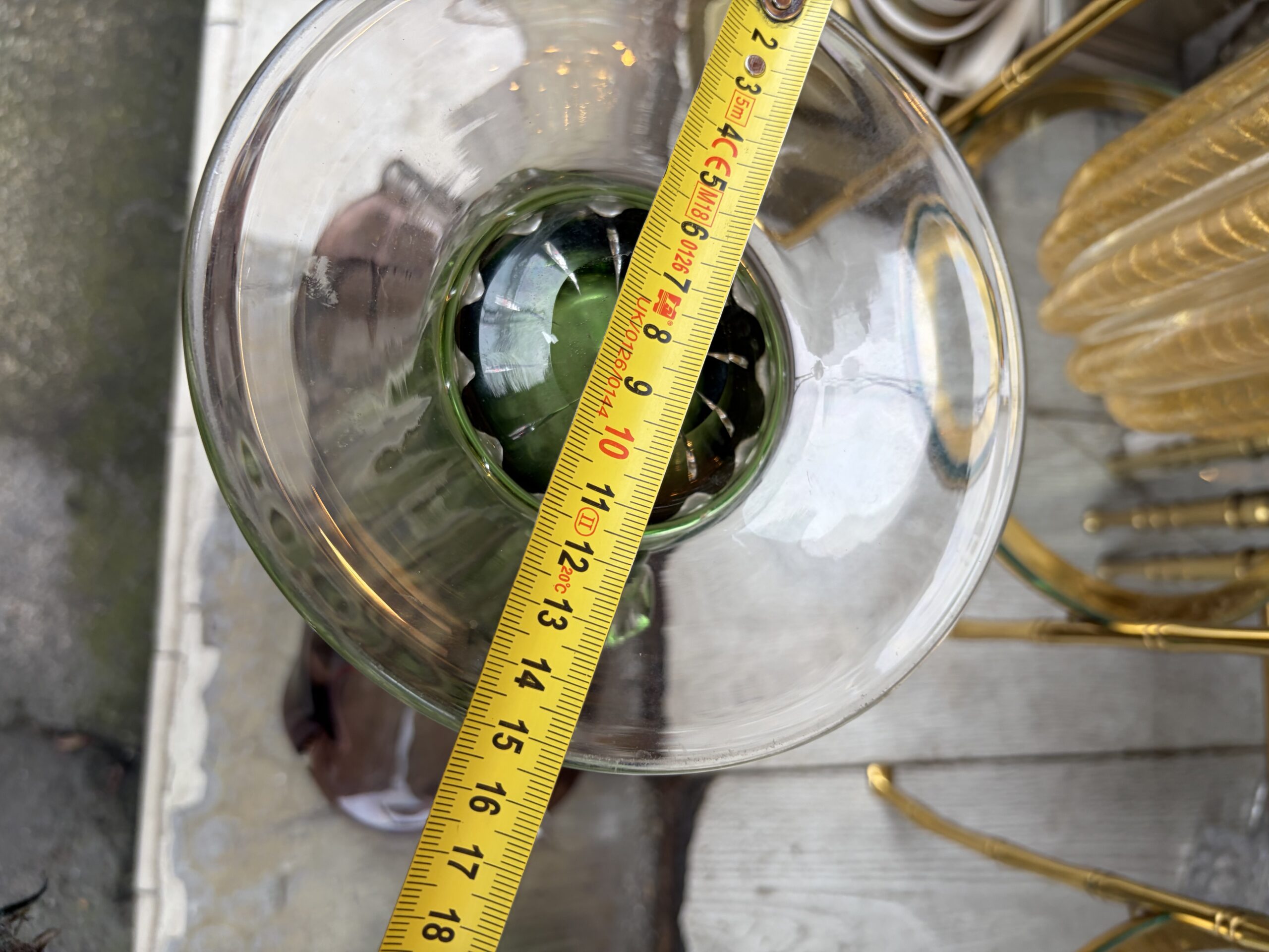 1970′ Paire de Vases Ou Similaires Cristal Murano Non Signé H 33 cm – Image 2