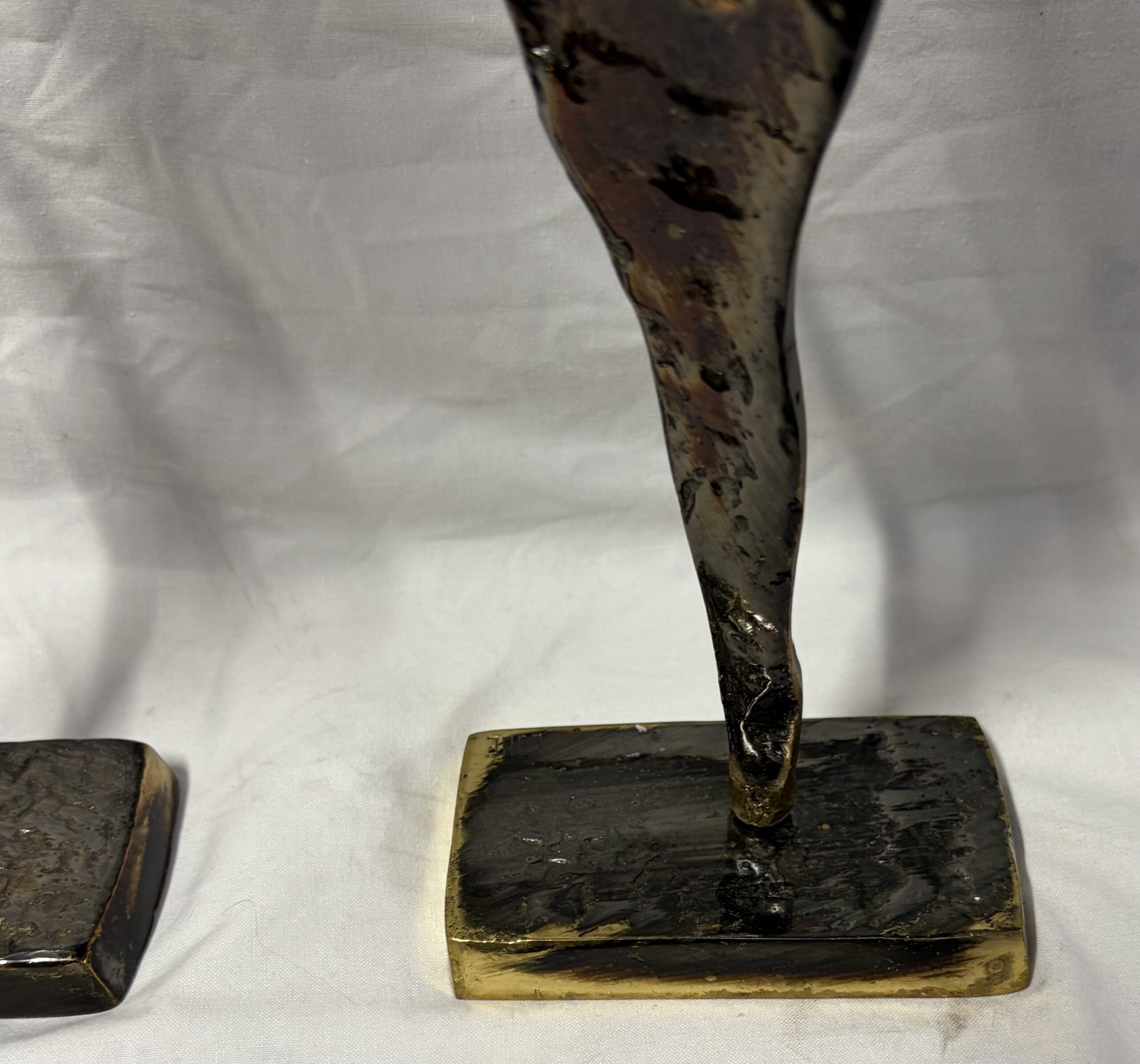 1970/80 ‘The Two Elegant Women with Hats’ Bronze Sculptures, Signed LOHE - Image 19
