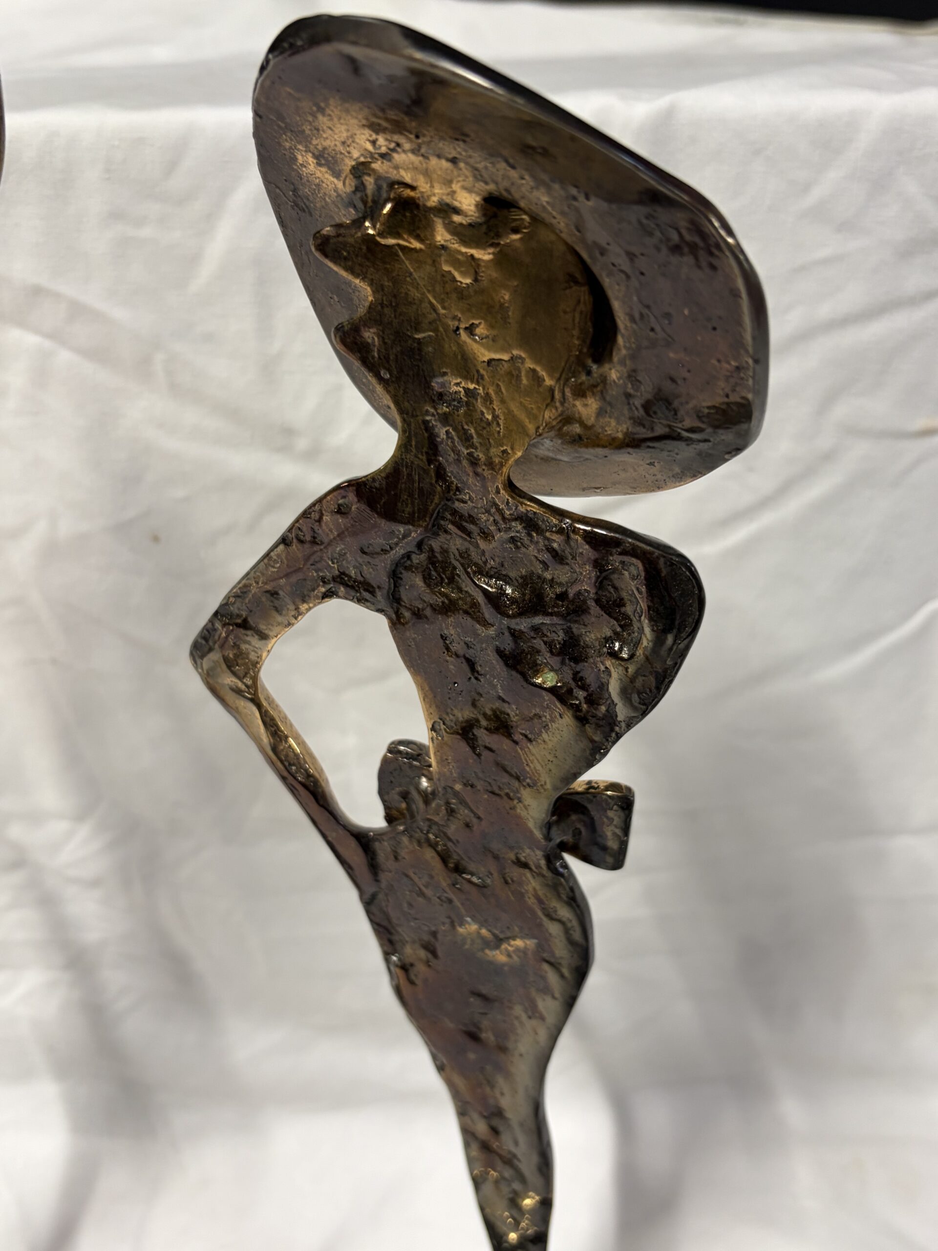 1970/80 ‘The Two Elegant Women with Hats’ Bronze Sculptures, Signed LOHE - Image 18